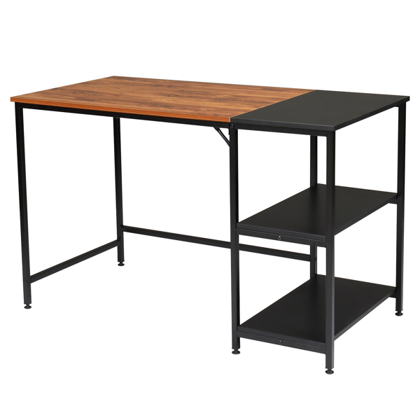 120cm Retro Color Black Particleboard Paste Triamine Stitching Computer Desk