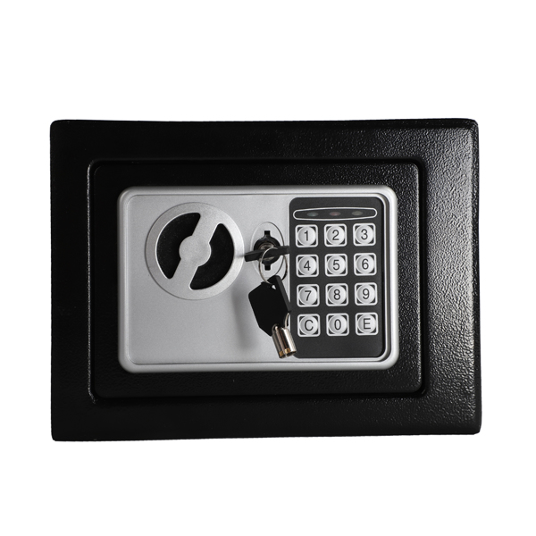 Mini Wall-in Style Electronic Code Metal Steel Box Safe Case 17EF Black