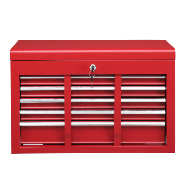 Steel maintenance tool cart cabinet 5 drawers with lock 330lb red