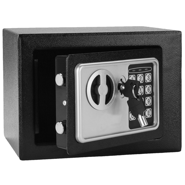 Mini Wall-in Style Electronic Code Metal Steel Box Safe Case 17EF Black