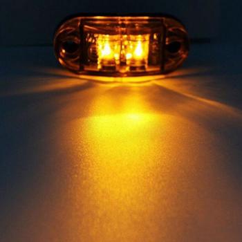 Marker Lights 2.5\\" LED Truck Trailer Oval Clearance Side <b style=\\'color:red\\'>Light</b> Amber