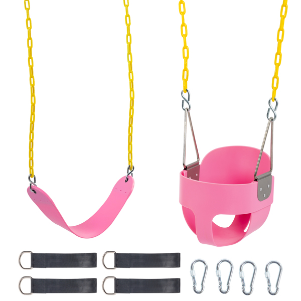 LALAHO EVA+ Iron Swing + Hanging basket swing combination Pink Baby Swing 