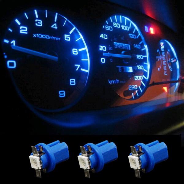 10pcs T5 B8.5D 5050 SMD Car LED Dashboard Dash Gauge Instrument Light Bulb