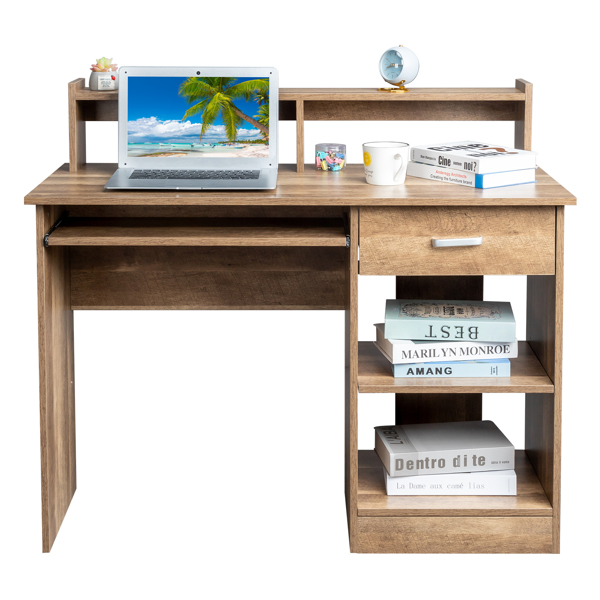 General Style Modern P2 15MM Chipboard Computer Desk Brown