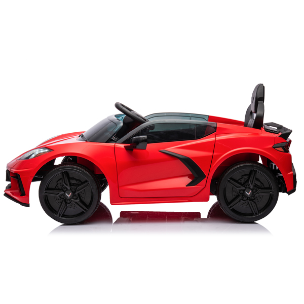 Corvette dual-wheel drive sports car with 2.4G remote control 12V 4.5A.h red C8