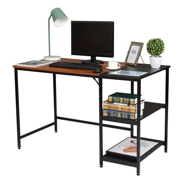 120cm Retro Color Black Particleboard Paste Triamine Stitching Computer Desk