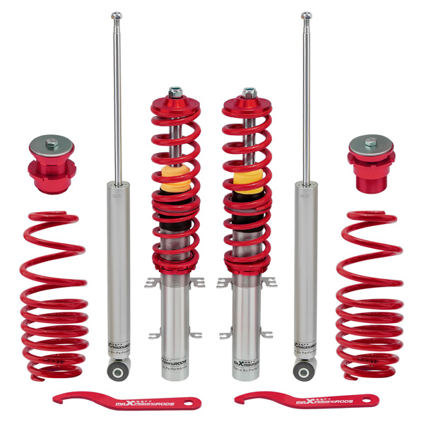 Street Suspension Coilover Kit fit for VW MK4 GOLF / GTI / JETTA / NEW BEETLE - Red 1999-2004