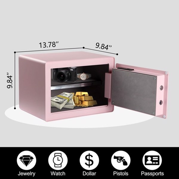 37*29*27cm iron safe for home pink