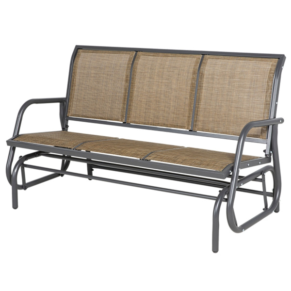 Outdoor courtyard seats for 3 people-Brown  (Swiship-Ship)（Prohibited by WalMart）