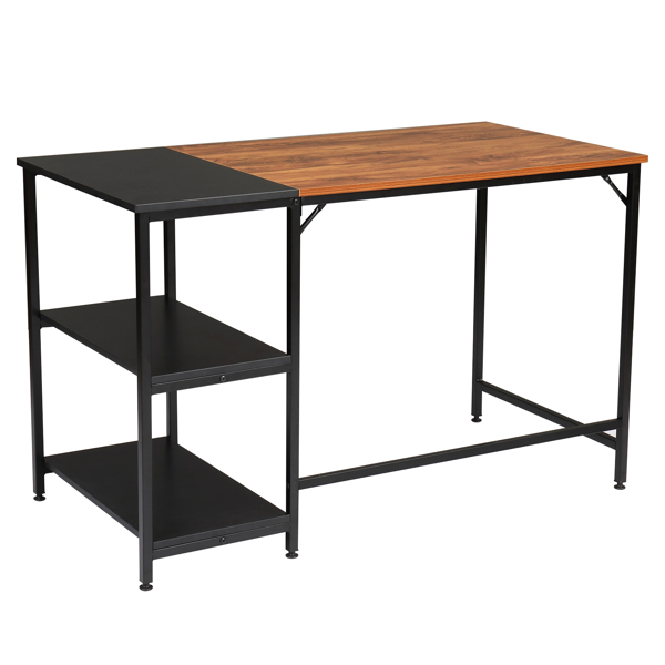 120cm Retro Color Black Particleboard Paste Triamine Stitching Computer Desk