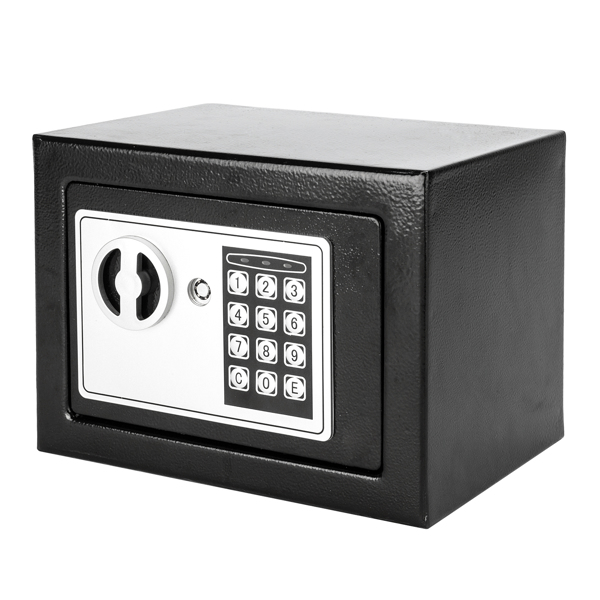 Mini Wall-in Style Electronic Code Metal Steel Box Safe Case 17EF Black