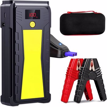 (FBA warehouse shipment, banned by Amazon)Jump Starter - 3 in 1 Car Battery Jump Starter - 2500A 12V 21000mAh Portable Charger, Jump Box, Battery Booster Pack with LCD Display (for 8L Gas/6.5L Diesel)