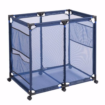 Pool Storage Bin, Pool and Ball Storage Organizer with Nylon Mesh Basket, for Pool Floats, Balls, Toys, Air Dry Quickly and Easily Roll The Storage Bins To Your Home Garage(No shipping on weekends.)