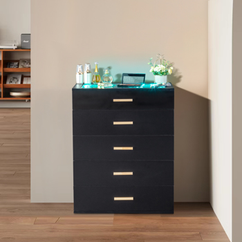  of cabinet, five drawers, drawer cabinet with RGB <b style=\\'color:red\\'>light</b>