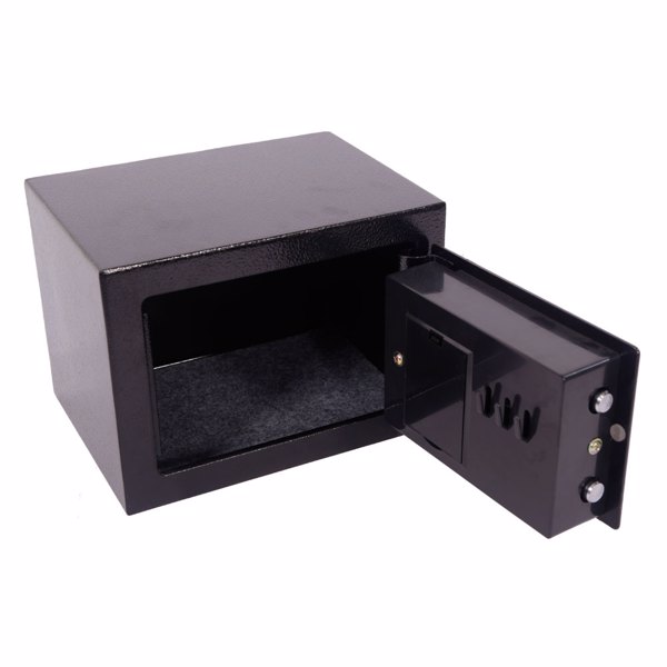 Mini Wall-in Style Electronic Code Metal Steel Box Safe Case 17EF Black