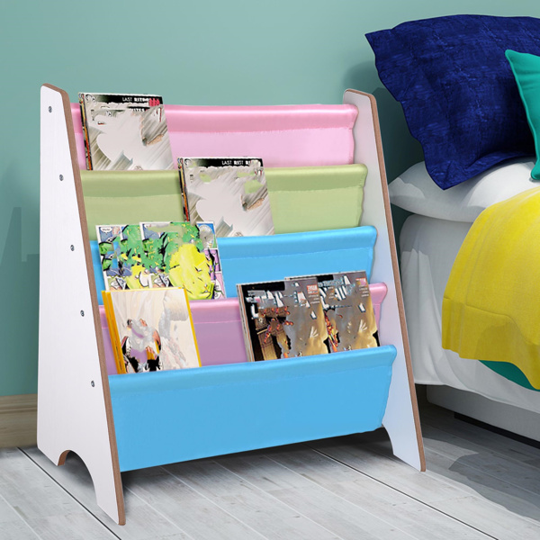 Kids Sling Bookshelf, Magazine/Book Rack,Book Organizer（No shipment on weekends）