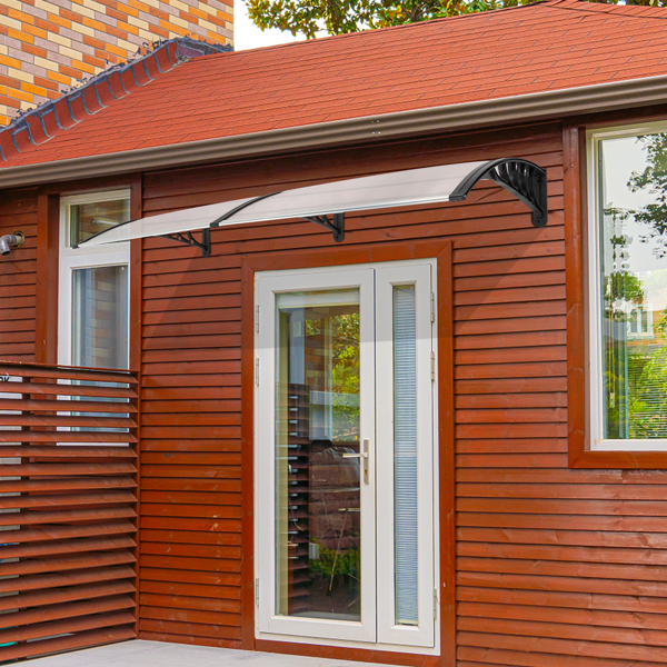 HT-200 x 100 Household Application Door & Window Rain Cover Eaves Black Holder