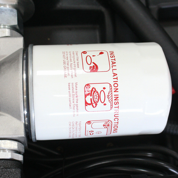 50 gallon portable fuel dispenser set in black and gray