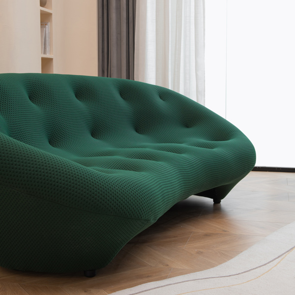 Modern Curved living room sofa ,green 