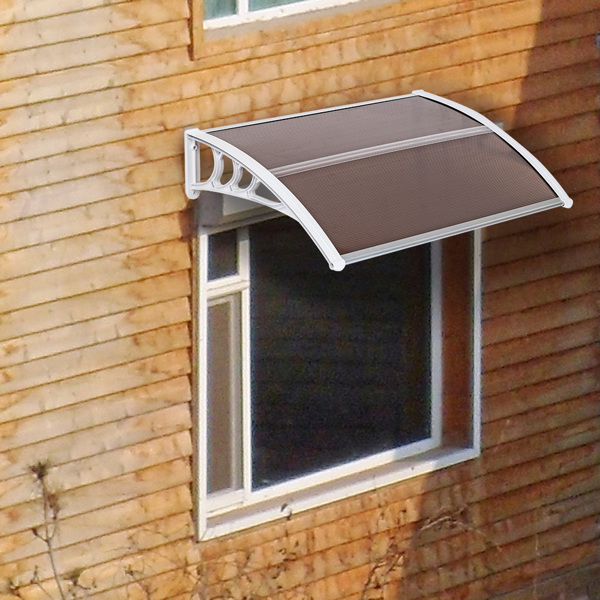 HT-100 x 80 Household Application Door & Window Rain Cover Eaves Brown Board & White Holder