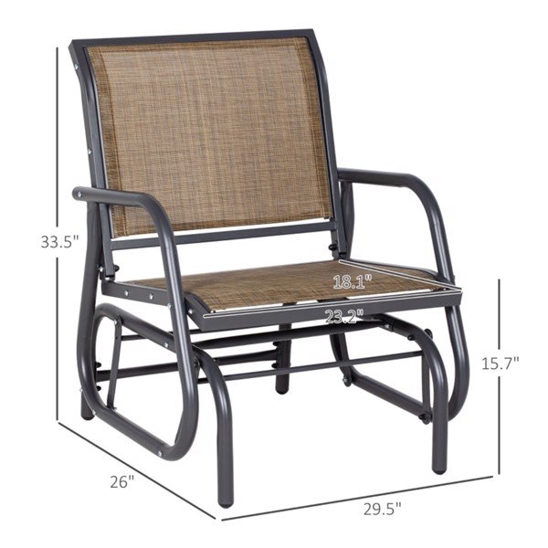 2PCS Outdoor Glider Chair(Swiship-Ship)（Prohibited by WalMart）