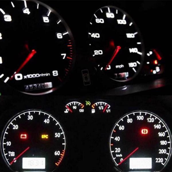 10pcs T5 B8.5D 5050 SMD Car LED Dashboard Dash Gauge Instrument Light Bulb