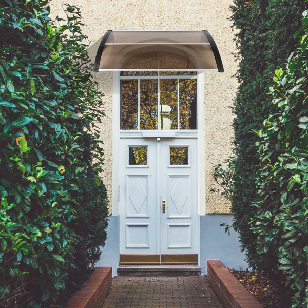 HT-100 x 96cm Household Application Door & Window Rain Cover Eaves Brown Board & Black Holder