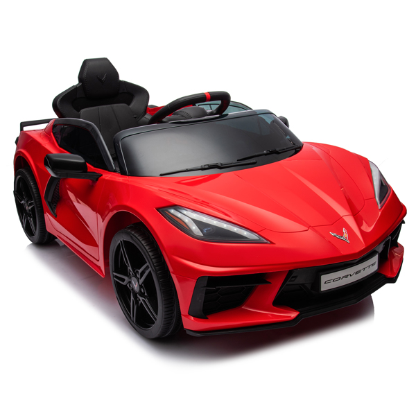 Corvette dual-wheel drive sports car with 2.4G remote control 12V 4.5A.h red C8