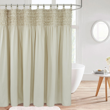 Farmhouse Ruffle Shower Curtain Girly Fabric Bathroom Curtain 72\\'\\'x72\\'\\'