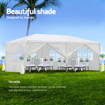 10x30\\' Wedding Party Canopy Tent Outdoor Gazebo with 5 Removable Sidewalls
