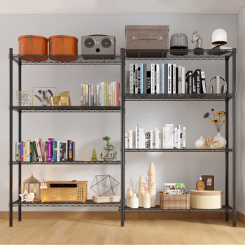 49.2\\'\\'W  Adjustable  Storage Shelves   NSF  Wire Shelving Unit Multiple rows   Shelving for Storage Rack Shelves for Storage Heavy Duty Garage Shelf Pantry Shelves Kitchen Shelving,  49.2\\'\\'W*70.86\\'\\'H*