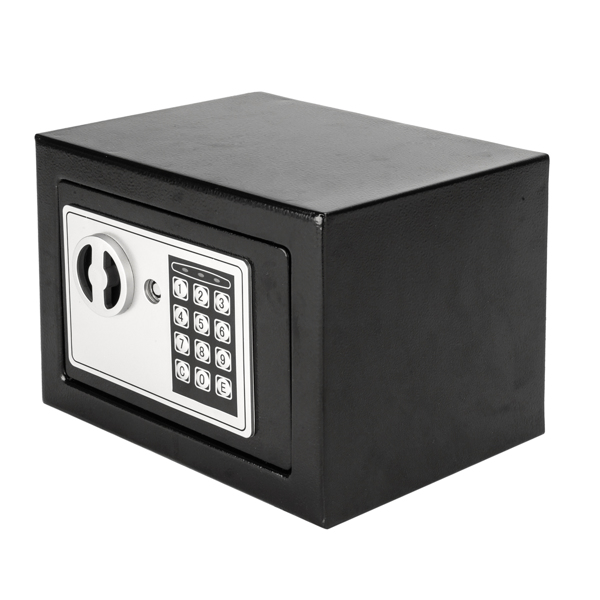 Mini Wall-in Style Electronic Code Metal Steel Box Safe Case 17EF Black