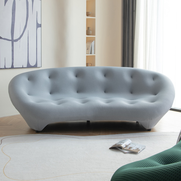 Modern Curved living room sofa ,gray