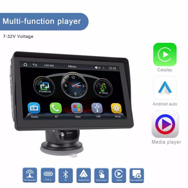 7'' Portable Wireless Apple CarPlay Android Auto Touch Screen Car Radio Stereo