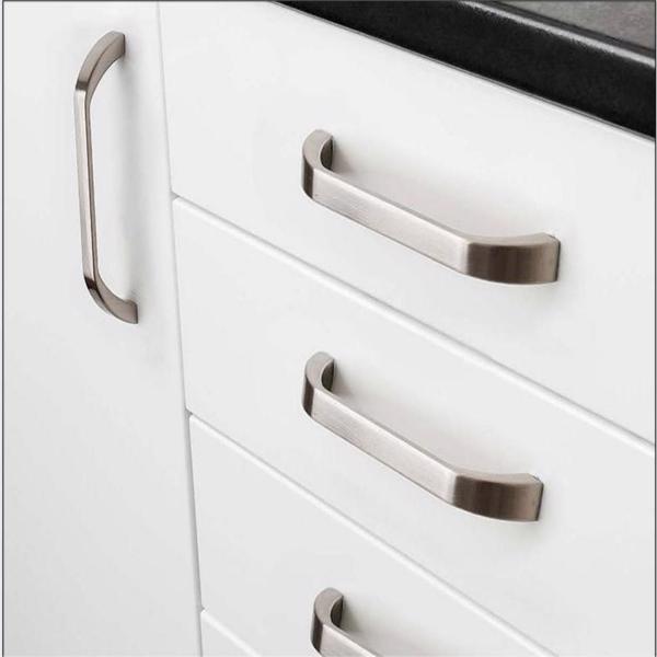 Silver Brushed Nickel Steel Dresser Drawer Pulls Handles Kitchen Cabinet