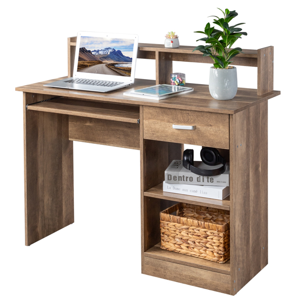 General Style Modern P2 15MM Chipboard Computer Desk Brown