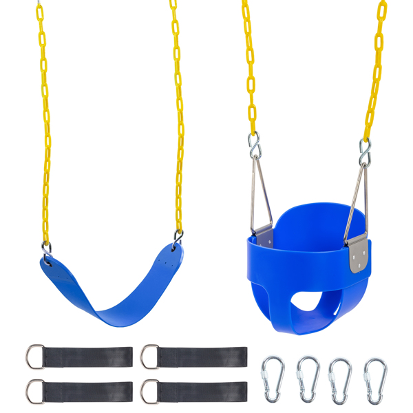  EVA+ Iron Swing + Hanging basket swing combination Blue Baby Swing 