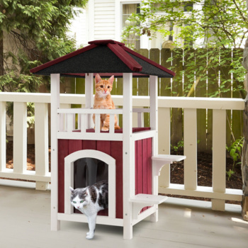 34\\"H Wooden Cat House 
