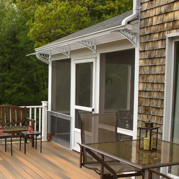 HT-300 x 100 Household Application Door & Window Rain Cover Eaves Transparent Board & Gray Holder