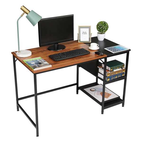 120cm Retro Color Black Particleboard Paste Triamine Stitching Computer Desk