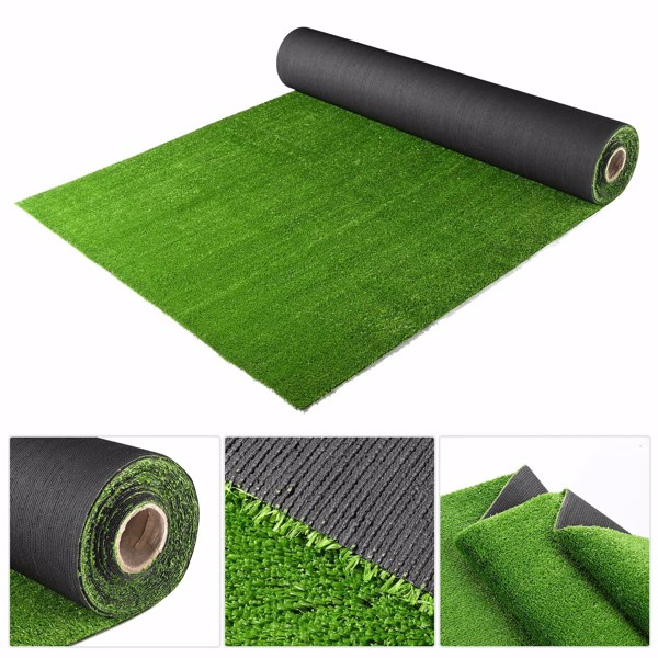 Realistic Synthetic Artificial Grass Mat 65x 5ft with 3/8" grass blades height Indoor Outdoor Garden Lawn Landscape Turf for Pets,swimming pools, gardens, schools, Faux Grass Rug with Drainage（No ship