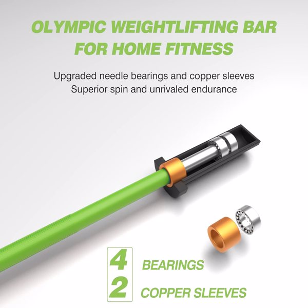 Olympic Barbell Bar Plates 4Ft Solid Iron Fitness Weightlifting