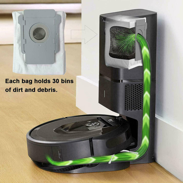 适用于：iRobot Roomba i3 i3+ i4 i4+ i6 i6+ i7 i7+ i8 i8+ E5 E6 E7 s9 s9+ s9 Plus 系列扫地机 集尘袋（袋装）1个（周末不发货）（tk,temu下自提）-14