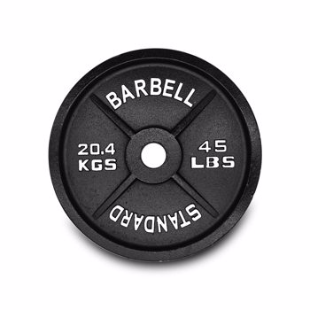1 PCS 45 Lbs 2 inch Barbell Olympic Cast Iron Weight Plates Workout Fitness Gym