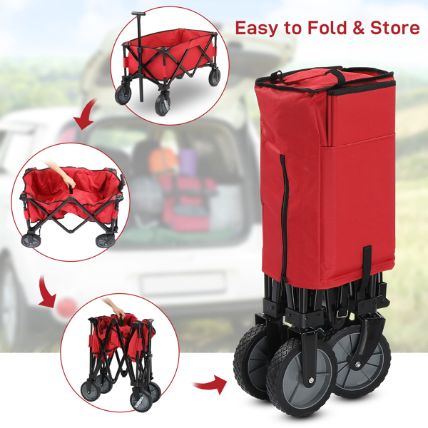 Collapsible Outdoor Wagon Red