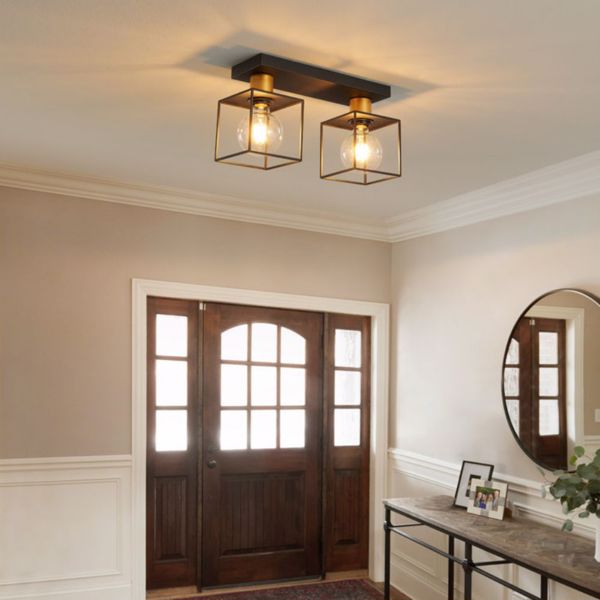 Kimbler 2-Semi Flush Mount Kitchen Pendent Light[No Bulb][Unable to ship on weekends, please place orders with caution]