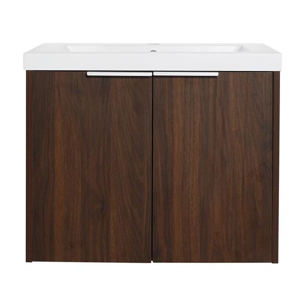 Bathroom Cabinet With Sink,Soft Close Doors,Float Mounting Design,24 Inch For Small Bathroom,24x18-00624CAW(KD-Packing)