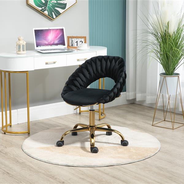 Computer Chair Office Chair Adjustable Swivel Chair Fabric Seat Home Study Chair