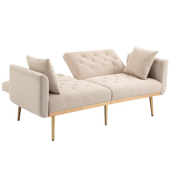 Velvet  Sofa , Accent sofa .loveseat sofa with metal  feet