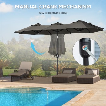 Outdoor beach umbrella /Double-sided Umbrella  ( Amazon Shipping)（Prohibited by WalMart）